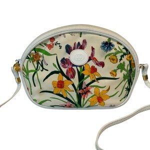 Vintage Gucci Flora Canvas Crossbody Bag